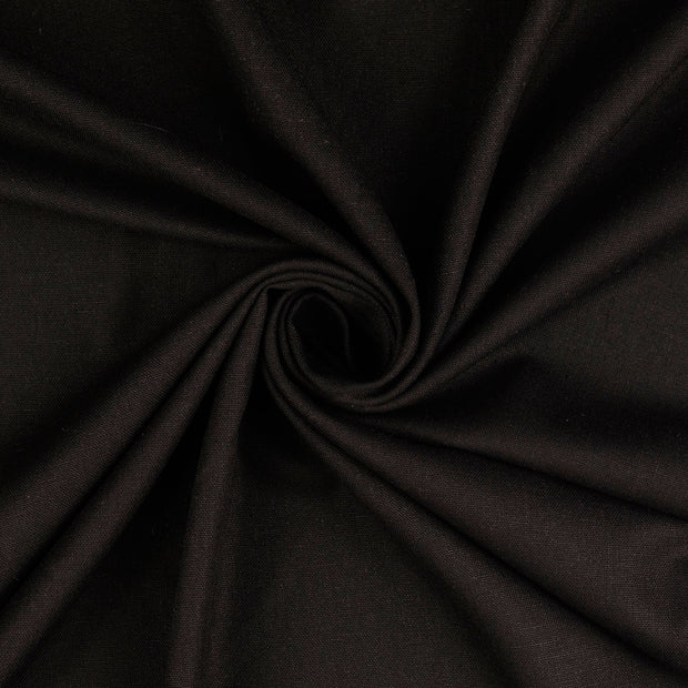 Viscose Lin Chaine et Trame tissu noir 