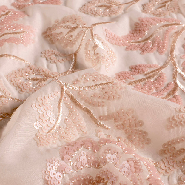 Polyester Webware fabrik Blumen Wollweiß