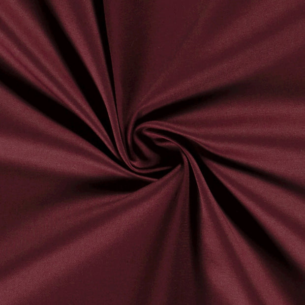Sergé Extensible tissu Unicolore Bordeaux