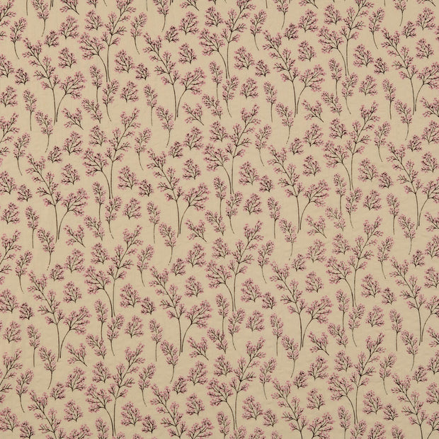 Seersucker fabrik Blumen Rosa