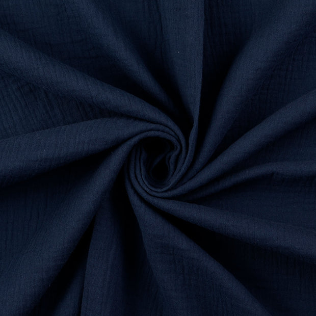 Musselin fabrik marine matt 