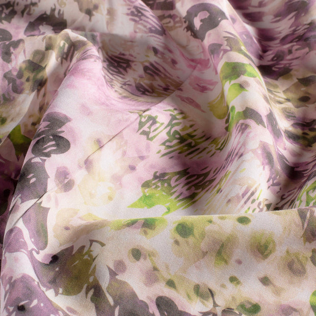 Viscose Poplin fabrik Abstrakt Lavendel