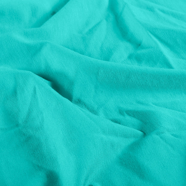 Jersey de Bambou tissu Unicolore Bleu Canard