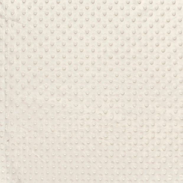 Minky tissu Blanc cassé doux 