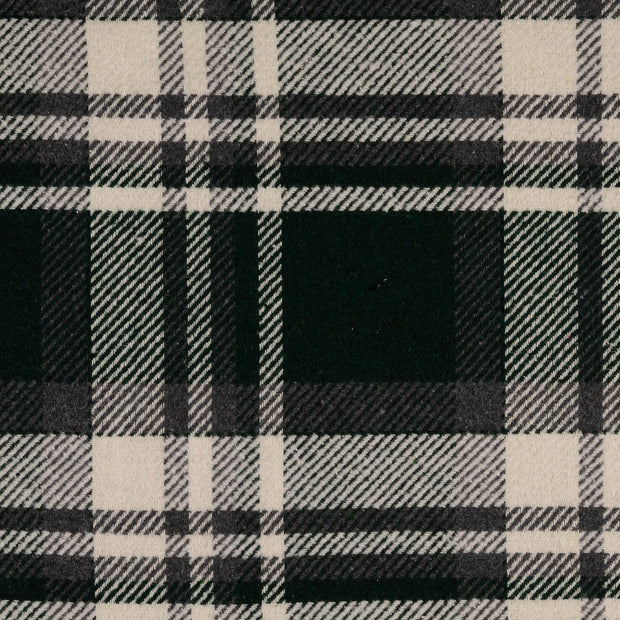 Tweed fabrik Karo's Dunkelgrün