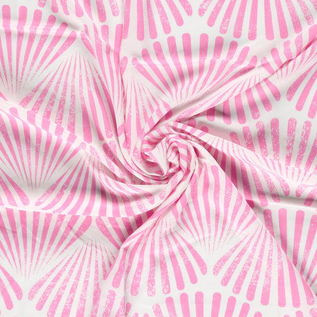 Bambus Poplin fabrik Rosa bedruckt 