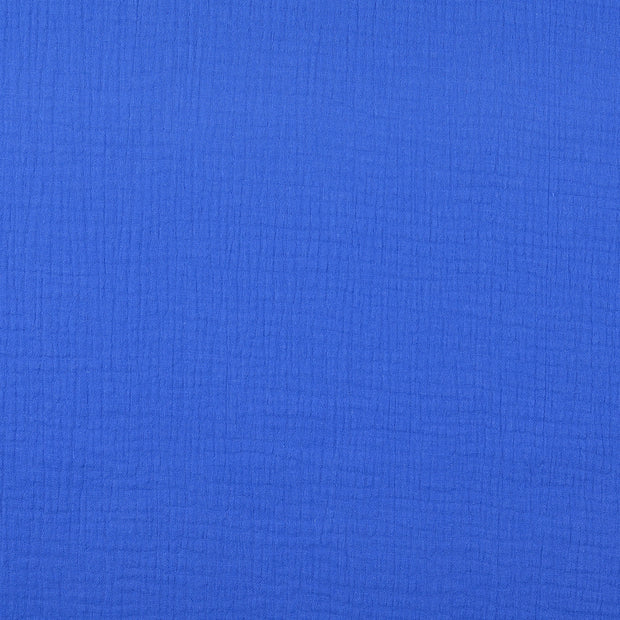 double gaze tissu Unicolore Cobalt