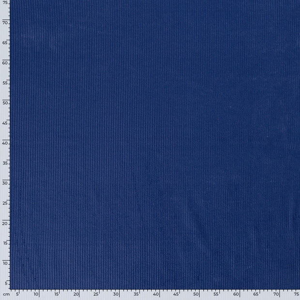 Velours Côtelé 4.5w tissu Unicolore Cobalt