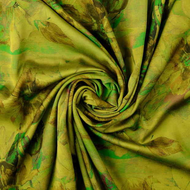 Viscose Satin fabric Green 