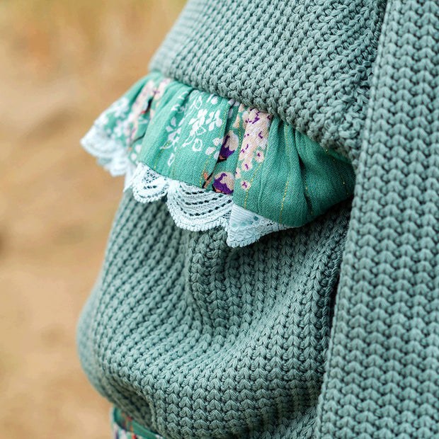Heavy Knit fabrik Kabelstoff Altes Grün