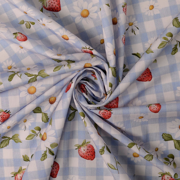 Cotton Poplin fabric Baby Blue 