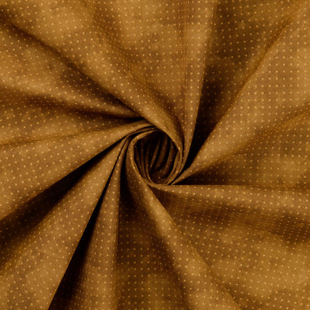 Popeline de coton tissu marron 