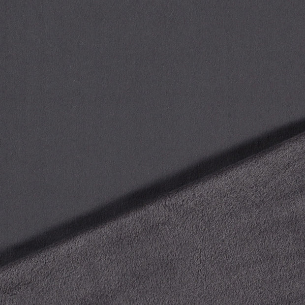 Polaire des Alpes tissu Gris foncé brossé 
