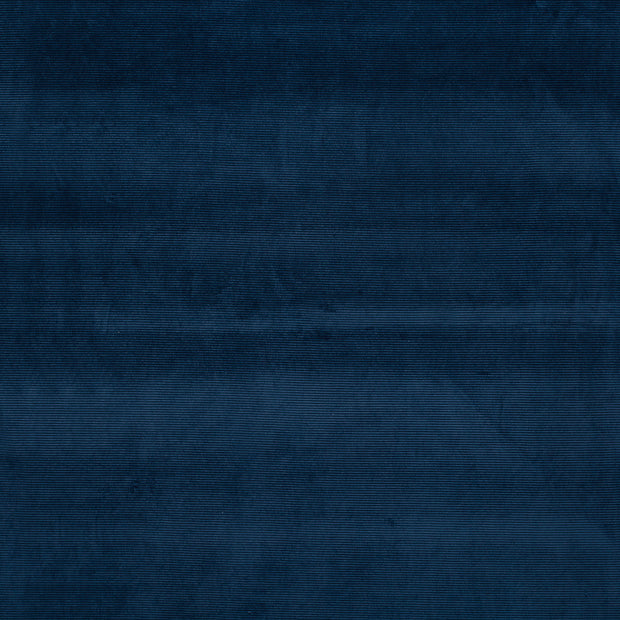 Nicky Velours Rib tissu Unicolore Bleu acier