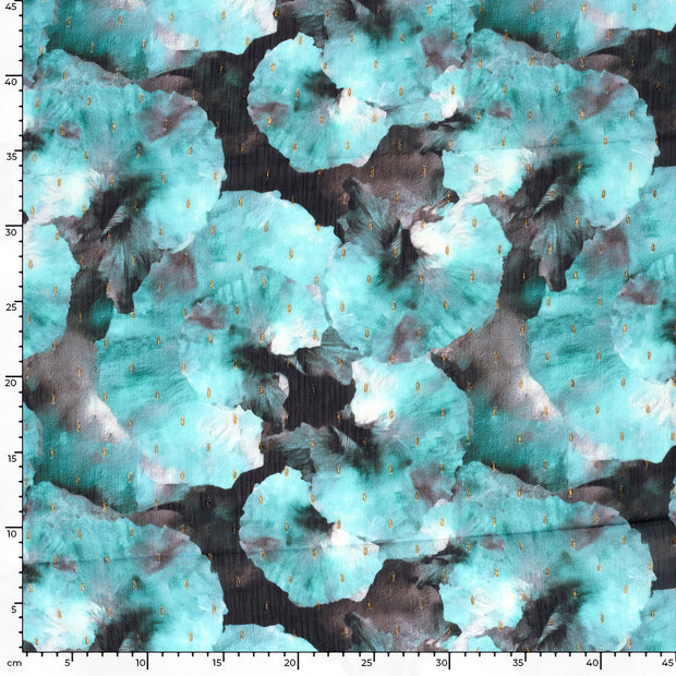 Chiffon fabrik Glitter Altes Grün