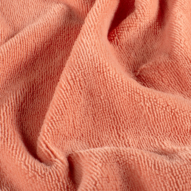 Bambus Fleece fabrik Uni Lachsfarbe