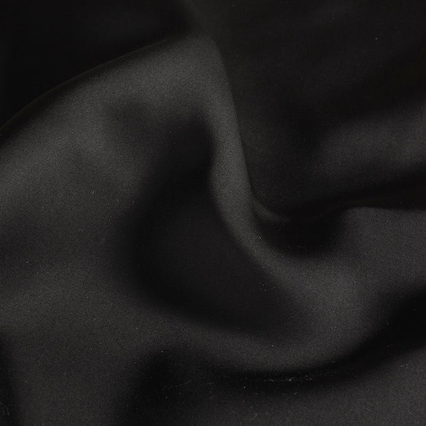 Satin fabric Unicolour Black