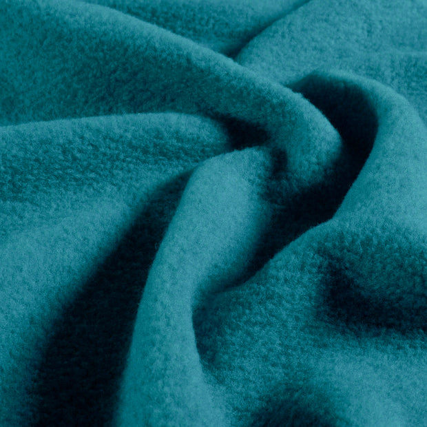 Fleece fabrik Melange Petrol