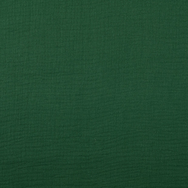 double gaze tissu Unicolore Vert foncé