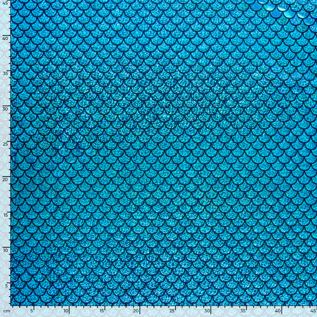 Lamé fabric Mermaid Aqua