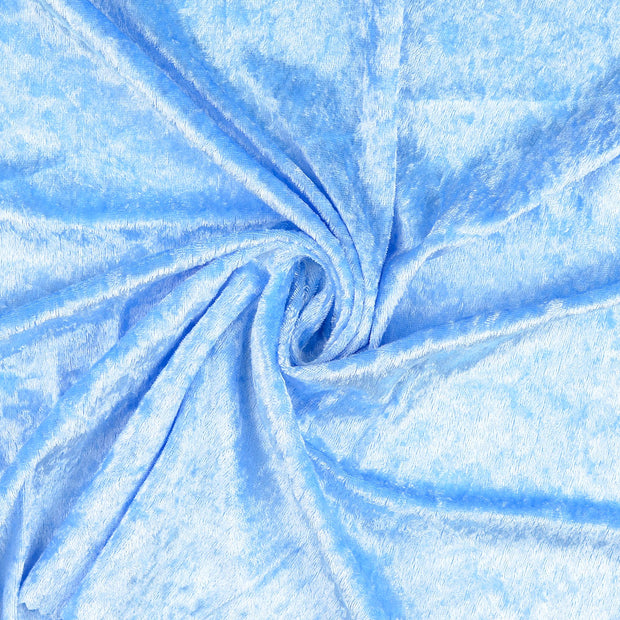 Velours fabrik Babyblau crushed 