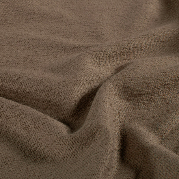 Terry Crêpe tissu Unicolore Marron taupe