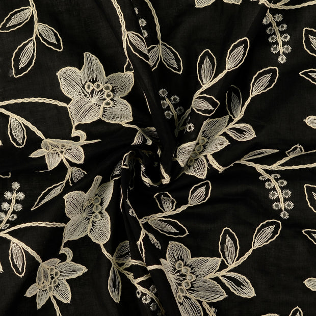 Dentelle tissu noir 