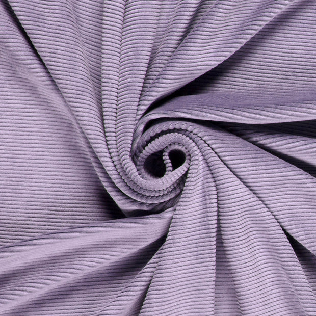 Nicky Velours Rib tissu Lilas mat 