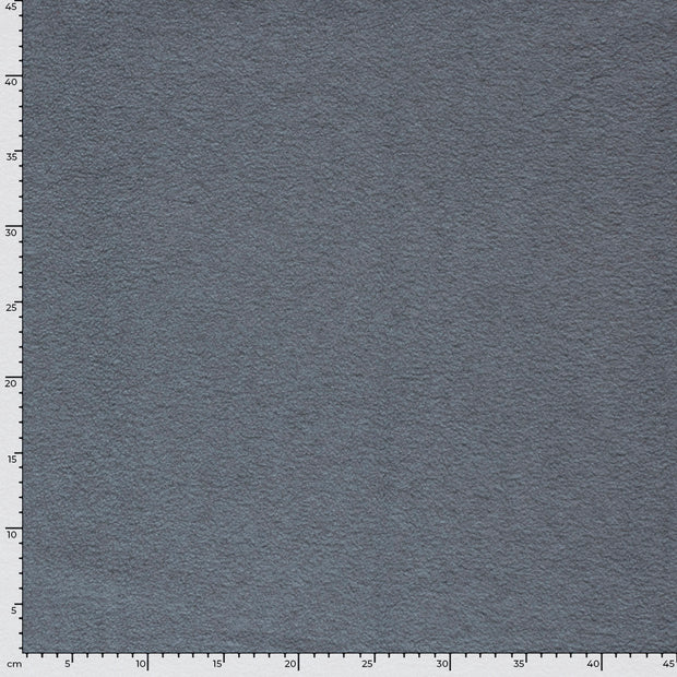 Fleece fabrik Melange Stahlblau
