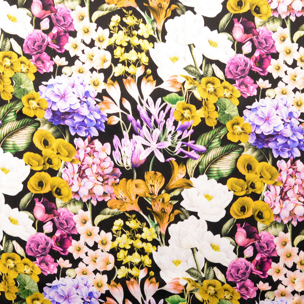 Viscose Satin fabrik Blumen Mehrfarbig
