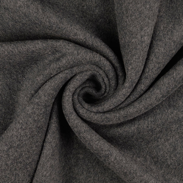 Fleece fabrik grau 