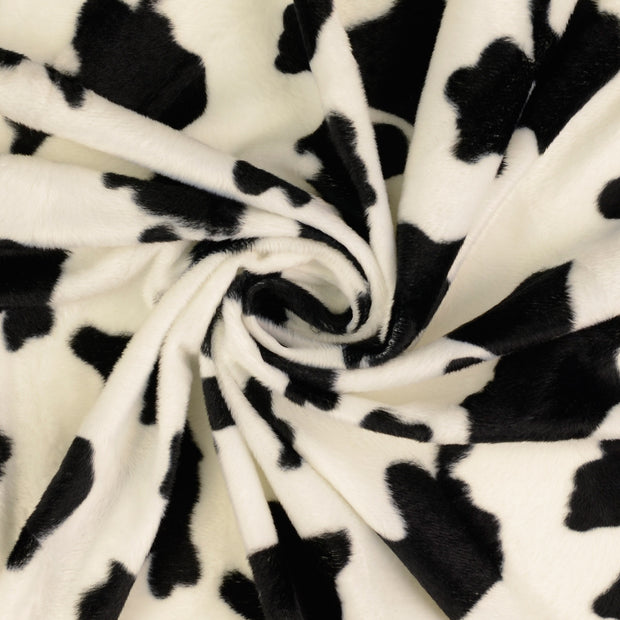 Velours tissu Blanc cassé imprimé 