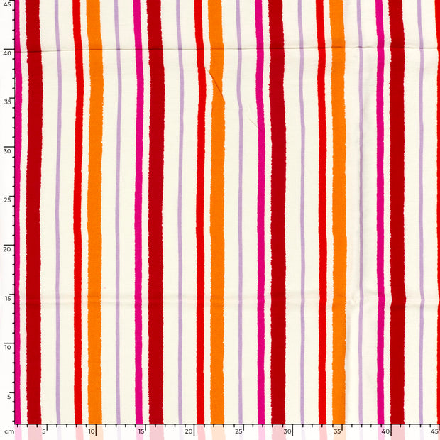 Viscose Nylon Crepe fabrik Streifen Orange
