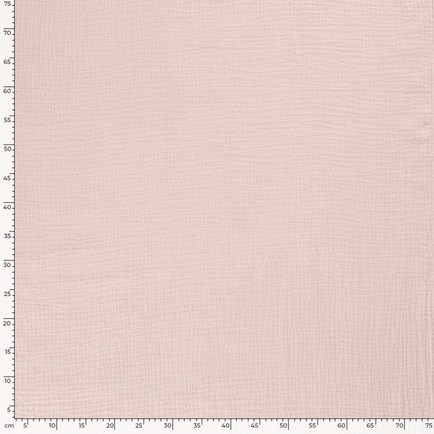 Muslin Triple Layer fabric Unicolour Light Pink