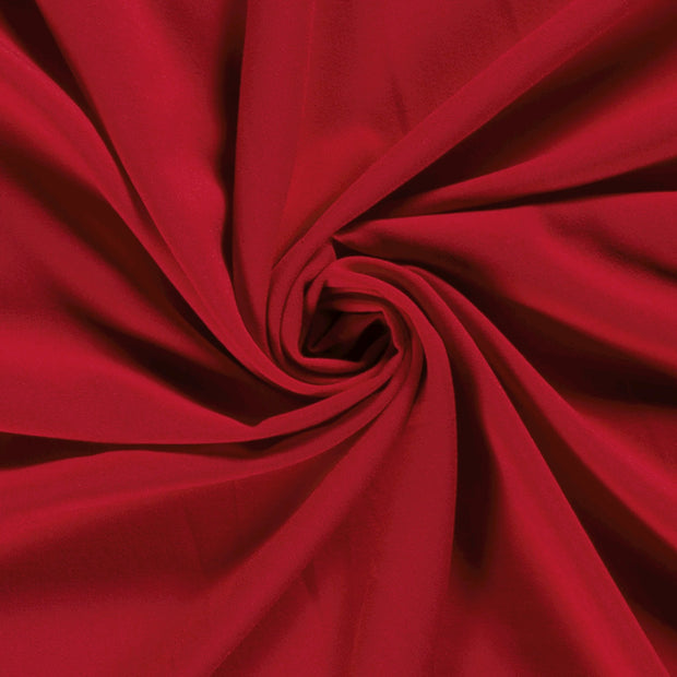 Moss Crêpe fabric Unicolour Red