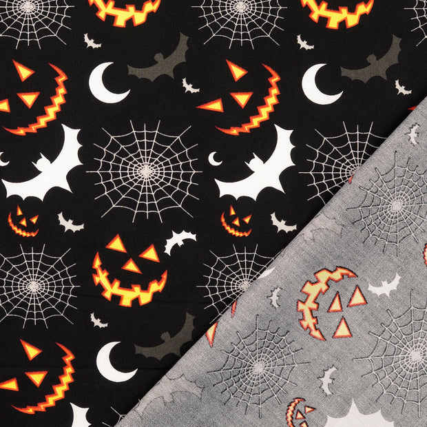 CO Popeline fabrik Halloween bedruckt 