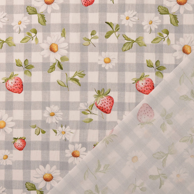 Cotton Poplin fabric Grey 