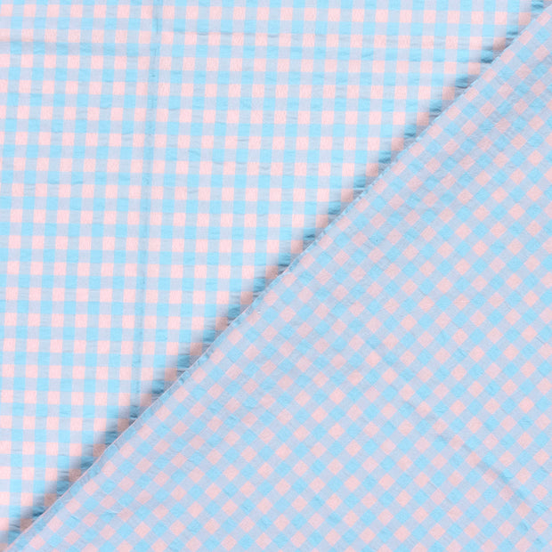 Cotton Poplin fabric Unicolour Seersucker 