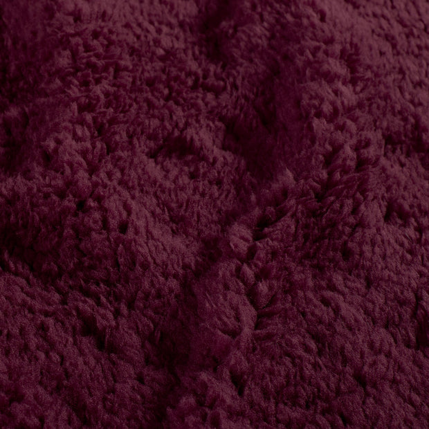 Fausse Fourrure tissu Unicolore Bordeaux
