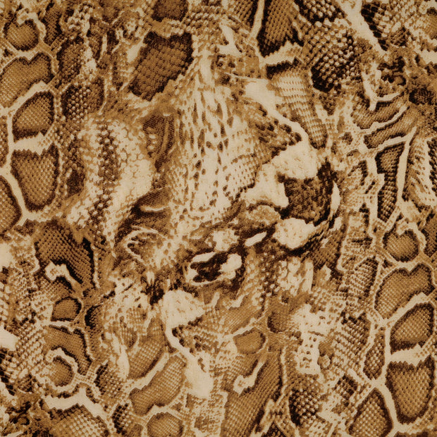 Viscose Satin tissu animaux beige