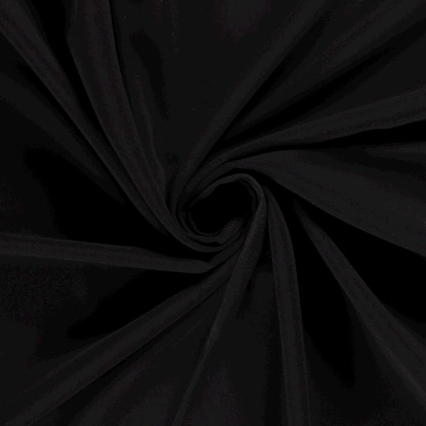 Moss Crêpe fabric Unicolour Black