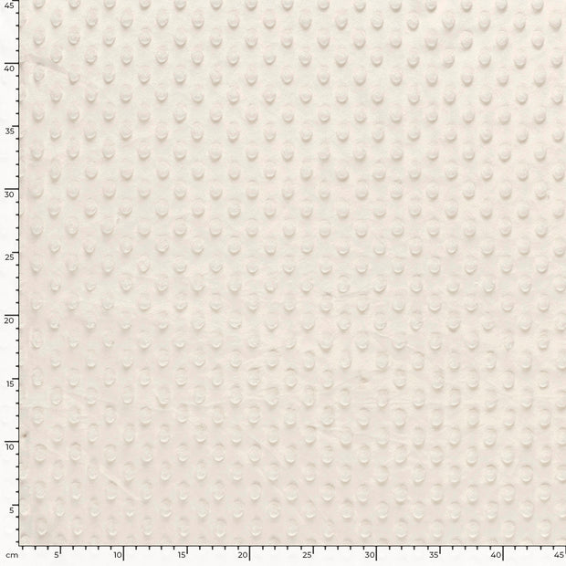 Minky tissu Unicolore Blanc cassé