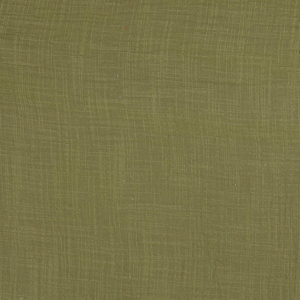 Musselin fabrik Uni Khaki-Grün