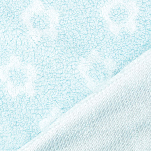 Teddy fabrik Hellblau Jacquard 