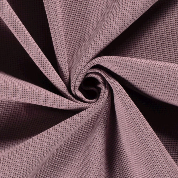 Knitted Waffle fabric Unicolour Mauve