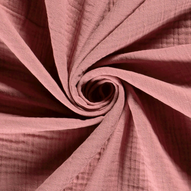 Muslin Triple Layer fabric Unicolour Pink