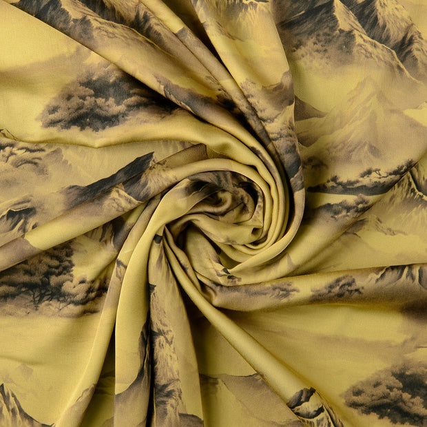 Viscose Satin fabrik Beige 