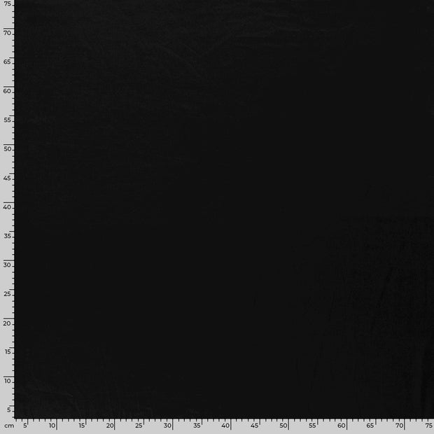 Popeline de Coton Extensible tissu Unicolore Noir