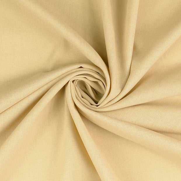 Viscose Lin Chaine et Trame tissu beige 
