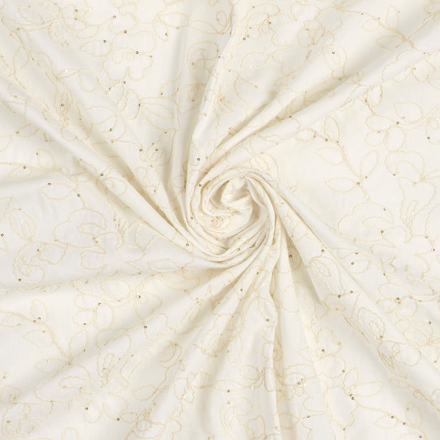  fabric Off White Sequins 